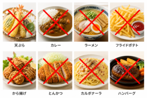 高カロリーを控える